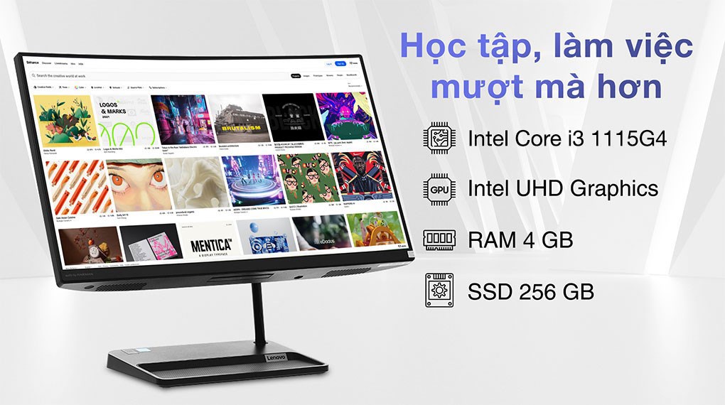 Lenovo IdeaCentre AIO 3 24ITL6 i3 1115G4/4GB/256GB/23.8"FullHD/Bàn phím&Chuột/Win11 (F0G000XCVN)