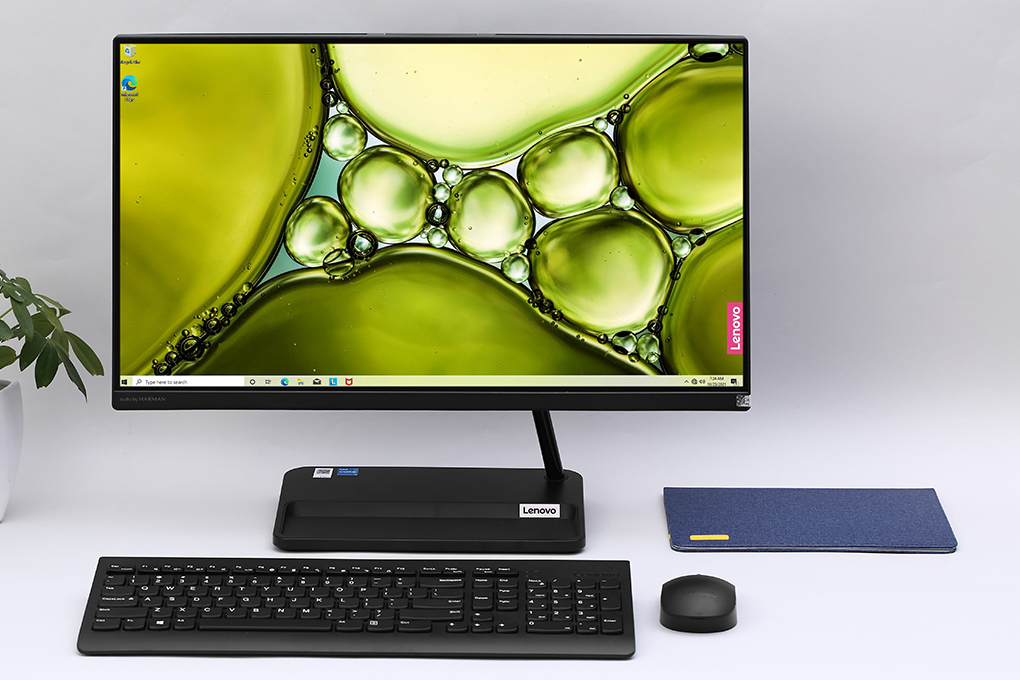 Lenovo IdeaCentre AIO 3 24ITL6 i3 1115G4/4GB/256GB/23.8"FullHD/Bàn phím&Chuột/Win11 (F0G000XCVN) Màu Đen