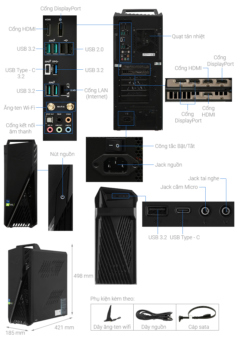 PC Gaming Asus ROG Strix G15CF-71270F110W i7 12700F/16GB/512GB/8GB RTX3070/Win11