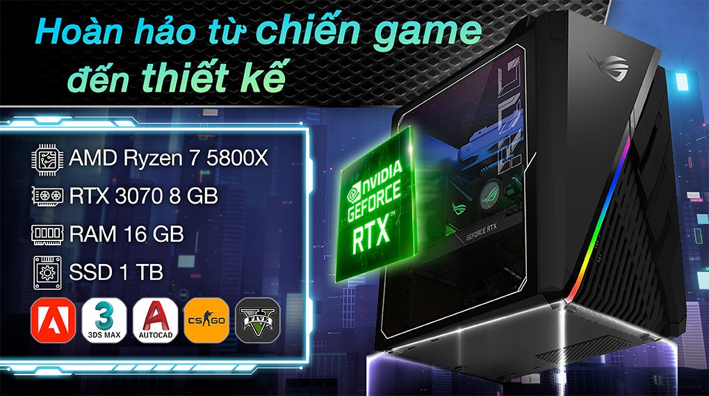 PC Gaming Asus ROG Strix G35DX-VN003W R7 5800X/16GB/1TB/8GB RTX3070/Win11