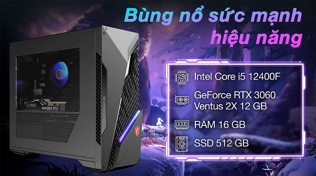 PC Gaming MSI MAG Infinite S3 12TC i5 12400F/16GB/512GB/12GB RTX3060/Win11 (251MYS)