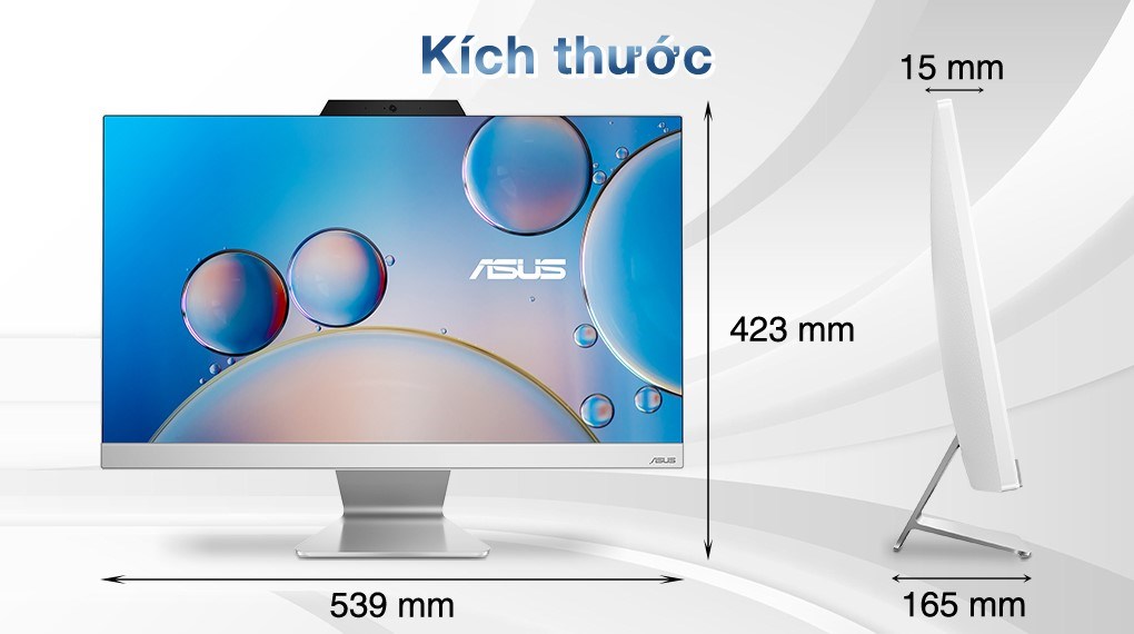 Asus ExpertCenter AIO A3402WBAT i5 1235U/8GB/512GB/23.8"FullHD/Touch/Bàn phím/Chuột/Win11 (WA013W)