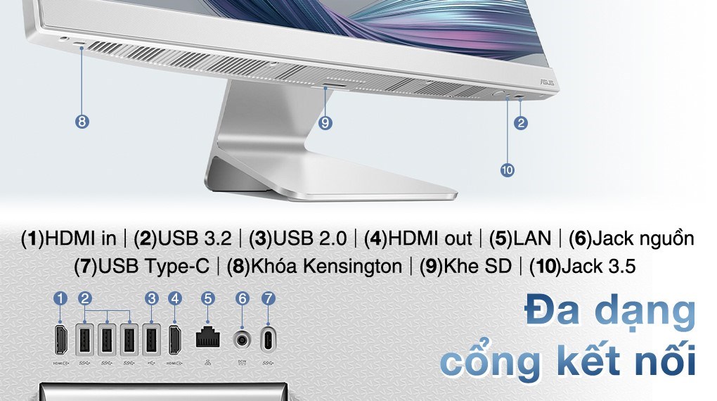 Asus ExpertCenter AIO A3402WBAT i5 1235U/8GB/512GB/23.8"FullHD/Touch/Bàn phím/Chuột/Win11 (WA013W)