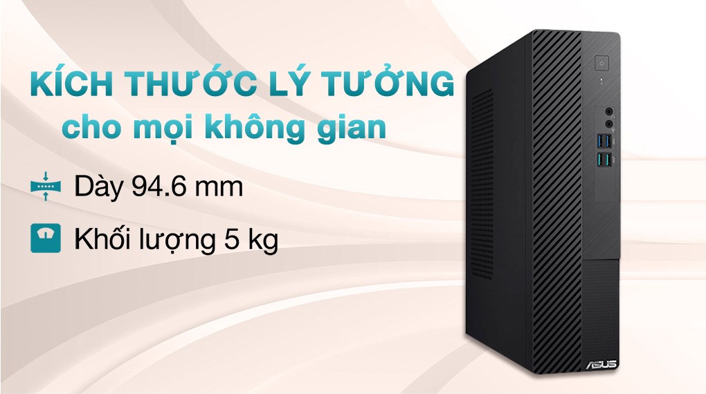 Asus S500SD i3 12100/4GB/256GB/Bàn phím/Chuột/Win11 (312100029W)