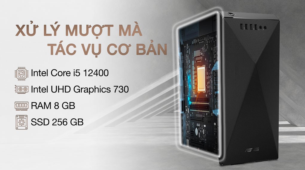 Asus S501MD i5 12400/8GB/256GB/Bàn phím/Chuột/Win11 (512400059W)