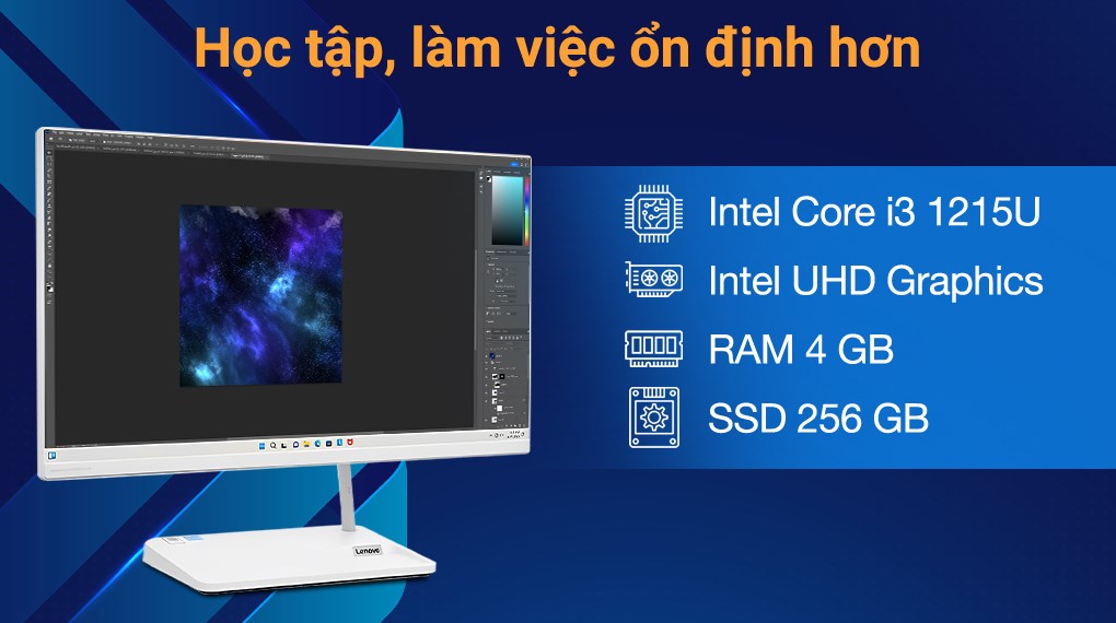 Lenovo IdeaCentre AIO 3 24IAP7 i3 1215U/4GB/256GB/23.8"F/Bàn phím/Chuột/Win11 (F0GH00FUVN)