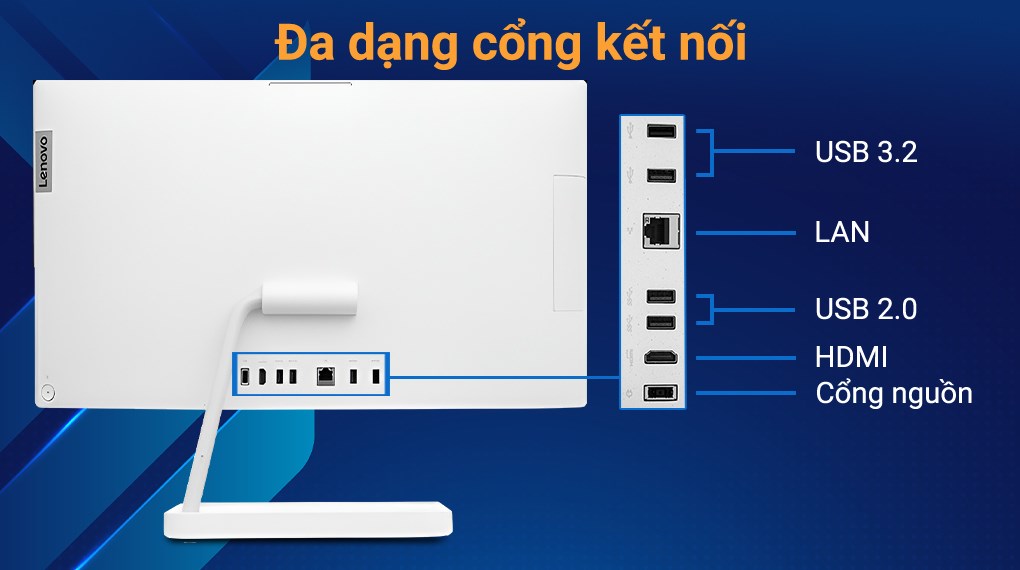 Lenovo IdeaCentre AIO 3 24IAP7 i3 1215U/4GB/256GB/23.8"F/Bàn phím/Chuột/Win11 (F0GH00FUVN)