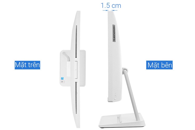 Lenovo IdeaCentre AIO 3 24IAP7 i3 1215U/4GB/256GB/23.8"F/Bàn phím/Chuột/Win11 (F0GH00FUVN) Màu Trắng