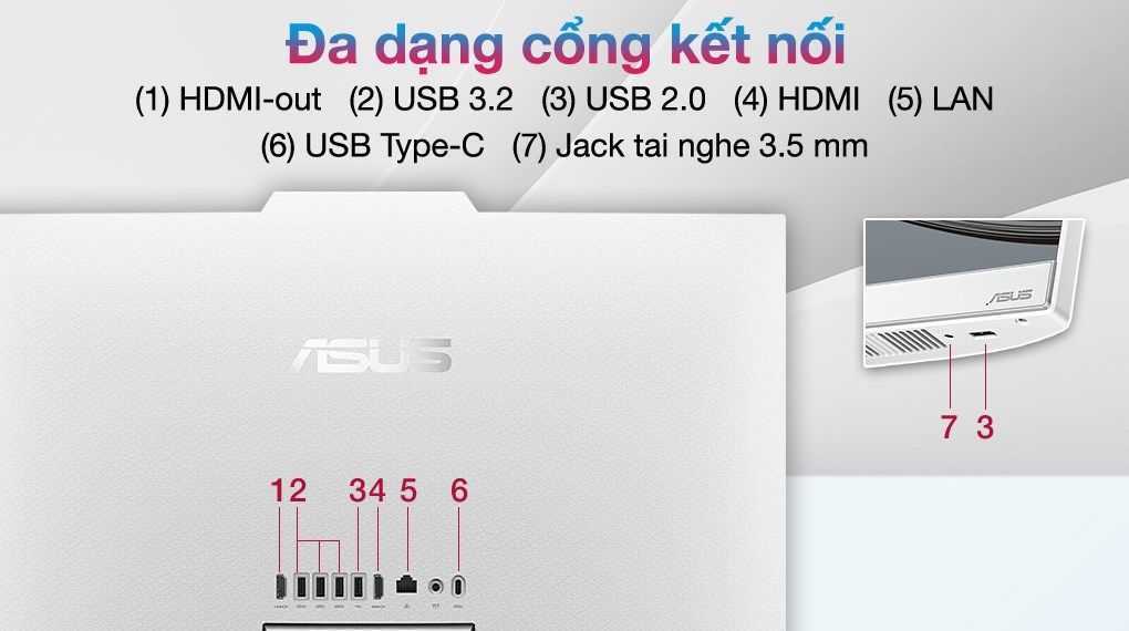 Asus Vivo AIO A3402WBAK i3 1215U/8GB/512GB/23.8"F/Bàn phím/Chuột/Win11 (WA070W)