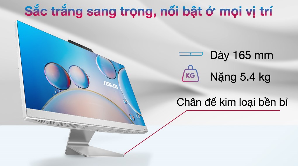 Asus Vivo AIO A3402WBAK i3 1215U/8GB/512GB/23.8"F/Bàn phím/Chuột/Win11 (WA070W)