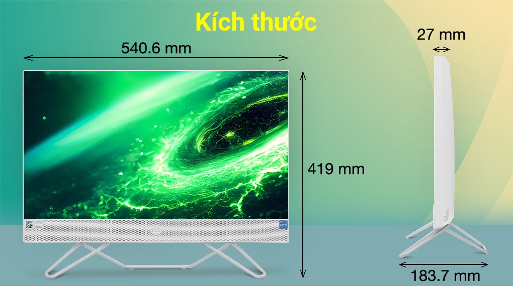 HP AIO 24 cb1025d i5 1235U/8GB/512GB/23.8"F/Bàn phím/Chuột/Win11 (7H3Z5PA)