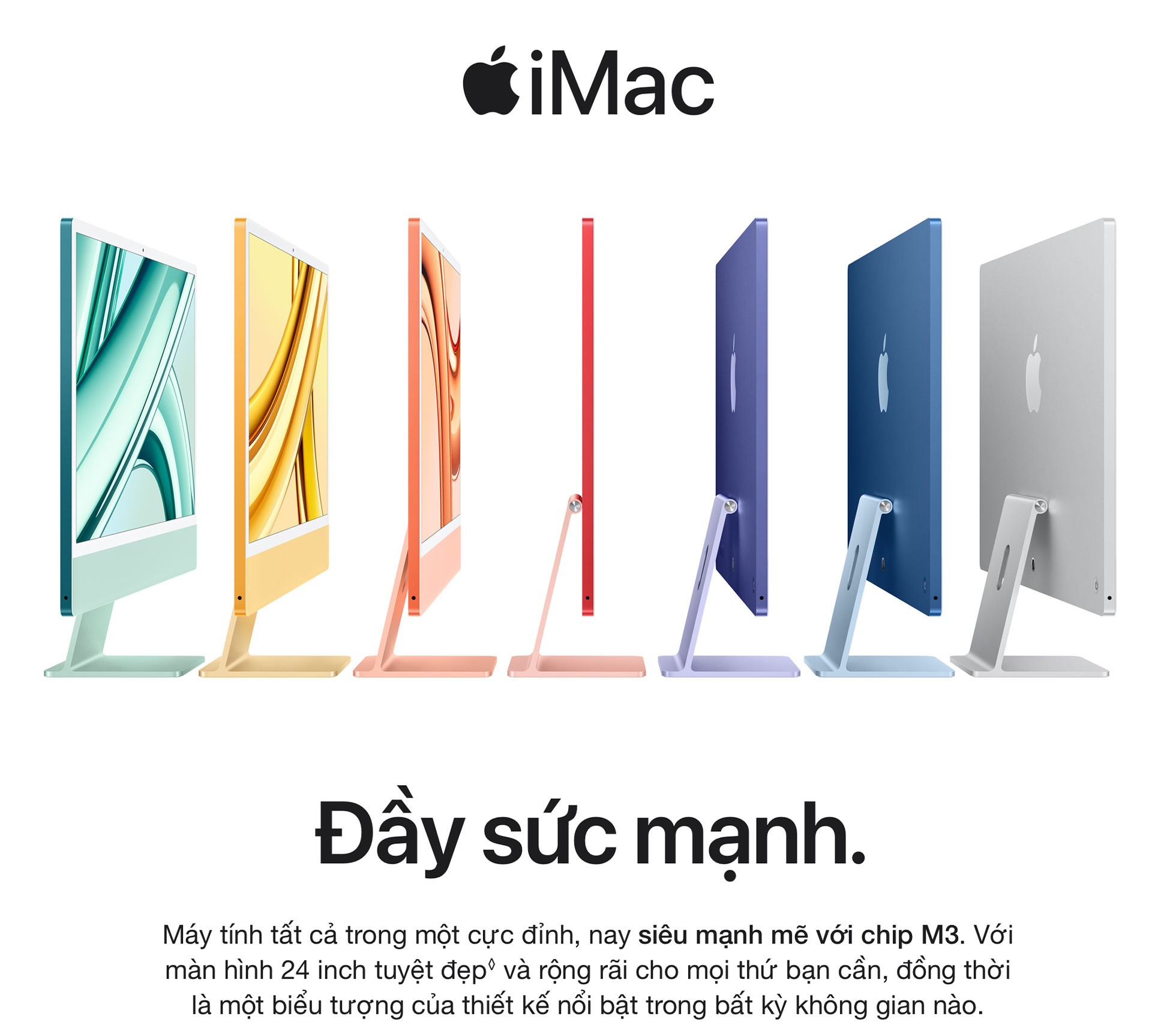 iMac 24 inch M3 2023 8CPU - Giới thiệu