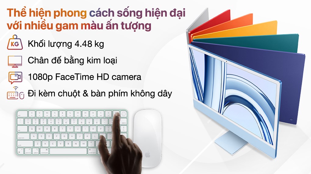 iMac 24 inch 2023 4.5K M3 8-core CPU/8GB/256GB/10-core GPU
