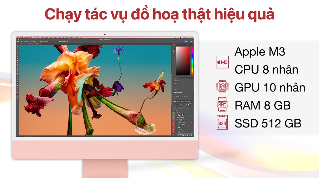 iMac 24 inch 2023 4.5K M3 8-core CPU/8GB/512GB/10-core GPU