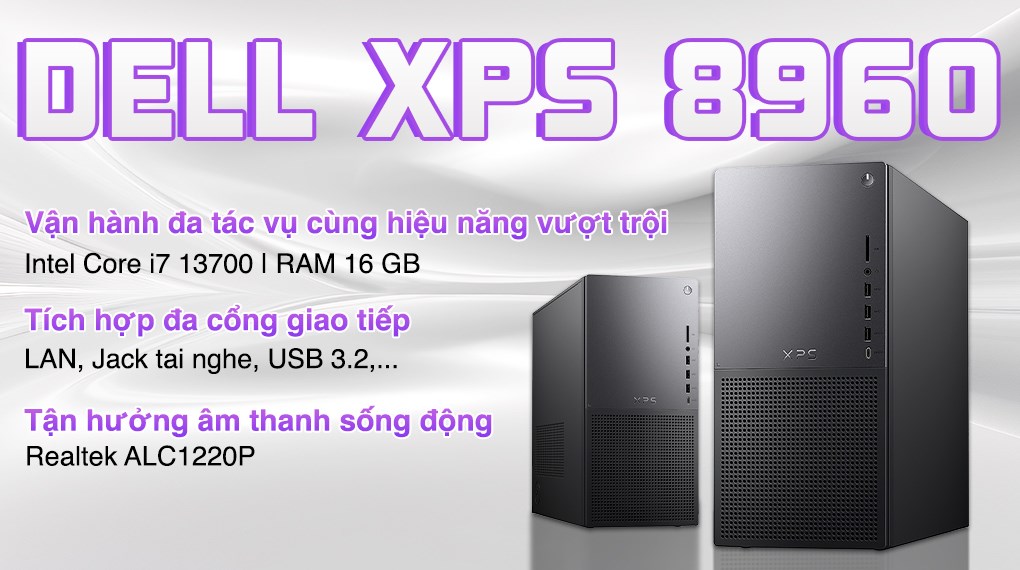 Dell XPS 8960 i7 13700/16GB/512GB+ 2TB/12GB RTX 3060/Bàn Phím/Chuột/Win11