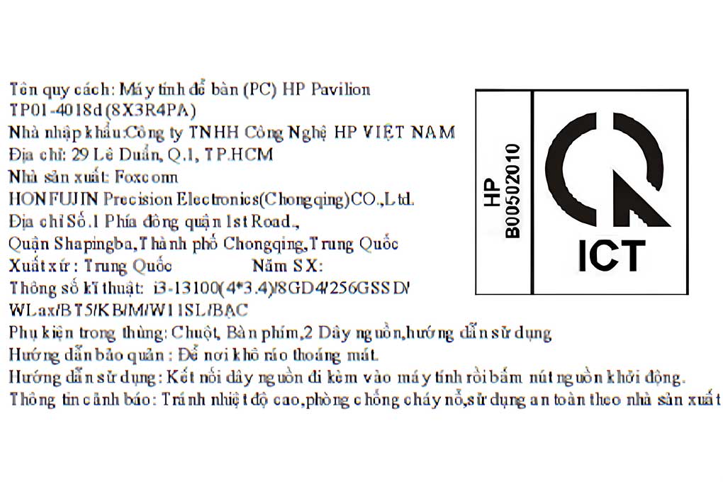 PC HP Pavilion TP01-4018d i3 13100/8GB/256GB/Bàn phím/Chuột/Win11 (8X3R4PA) - 4