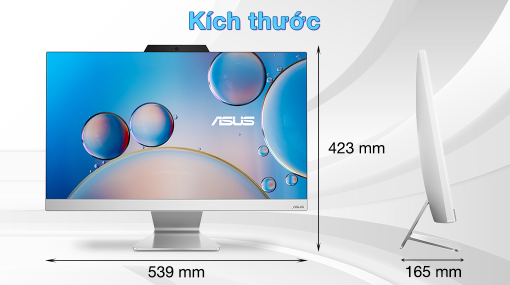 ASUS AIO A3402WVAK i3 1315U/8GB/512GB/23.8"FullHD/Bàn phím/Chuột/Win11(WPC080W)