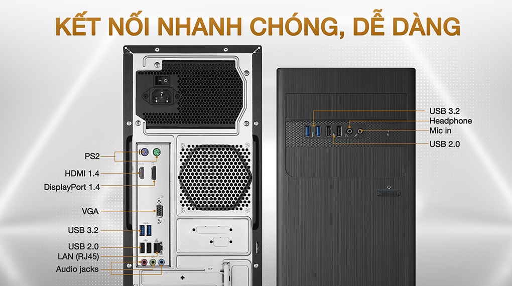 PC ASUS S500TE i3 13100/8GB/256GB/bàn phím/chuột/Win11 (S500TE-313100037W) - 4