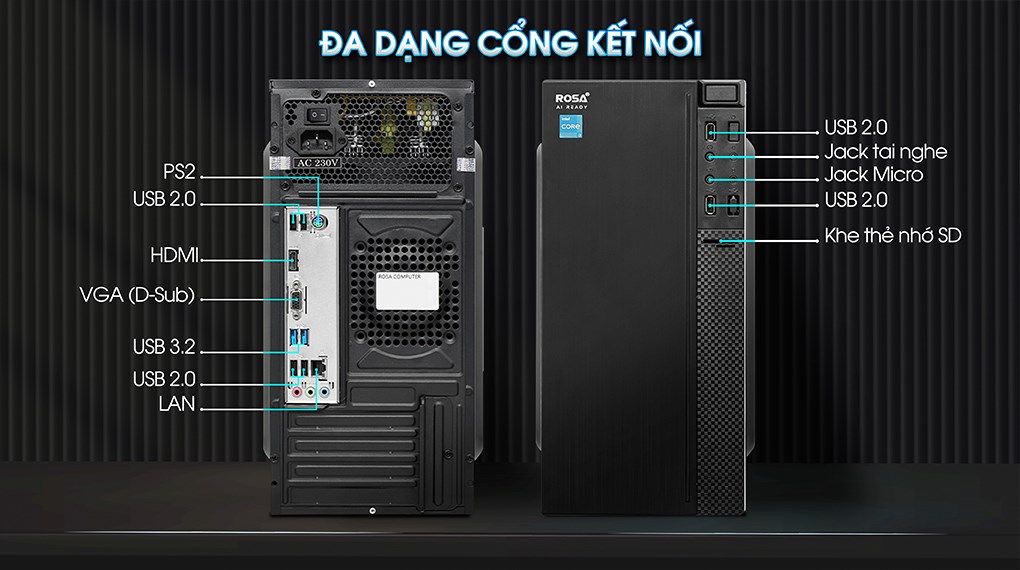 ROSA Crystal I10 i3 13100/8GB/256GB/Win11 Pro