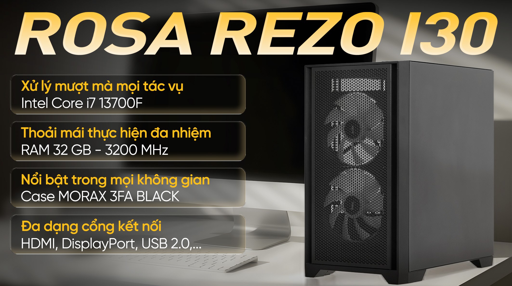 ROSA Rezo I30 i7 13700F/32GB/512GB/RTX4060 8GB/Win 11 Pro