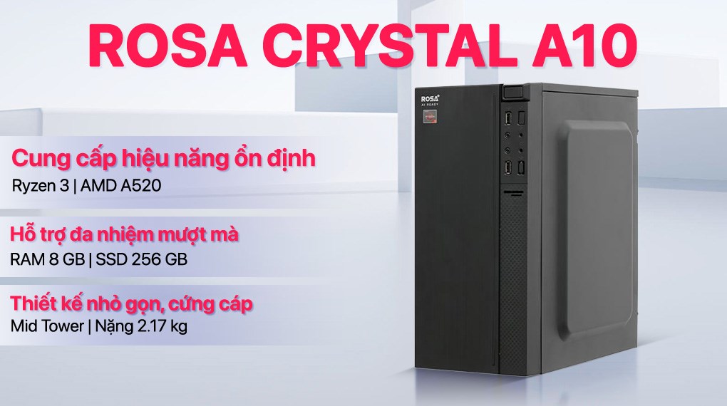 ROSA Crystal A10 Ryzen 3 3200G/8GB/256GB/Win11 Pro
