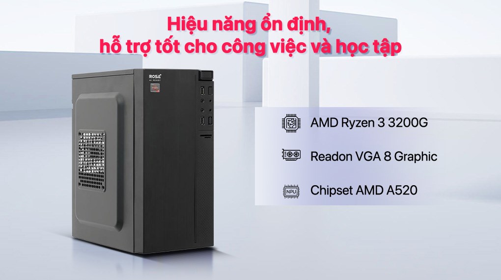 ROSA Crystal A10 Ryzen 3 3200G/8GB/256GB/Win11 Pro