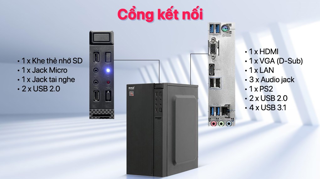 ROSA Crystal A10 Ryzen 3 3200G/8GB/256GB/Win11 Pro