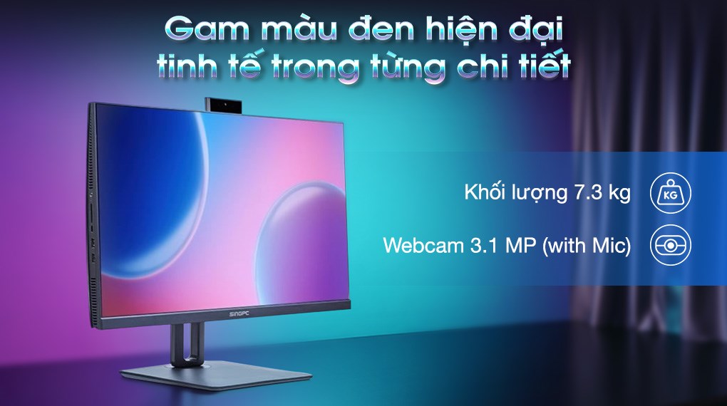 SingPC AIO M24Ei3128M5-W i3 12100/8GB/512GB/23.8"FullHD/Bàn phím/Chuột/Win11Pro