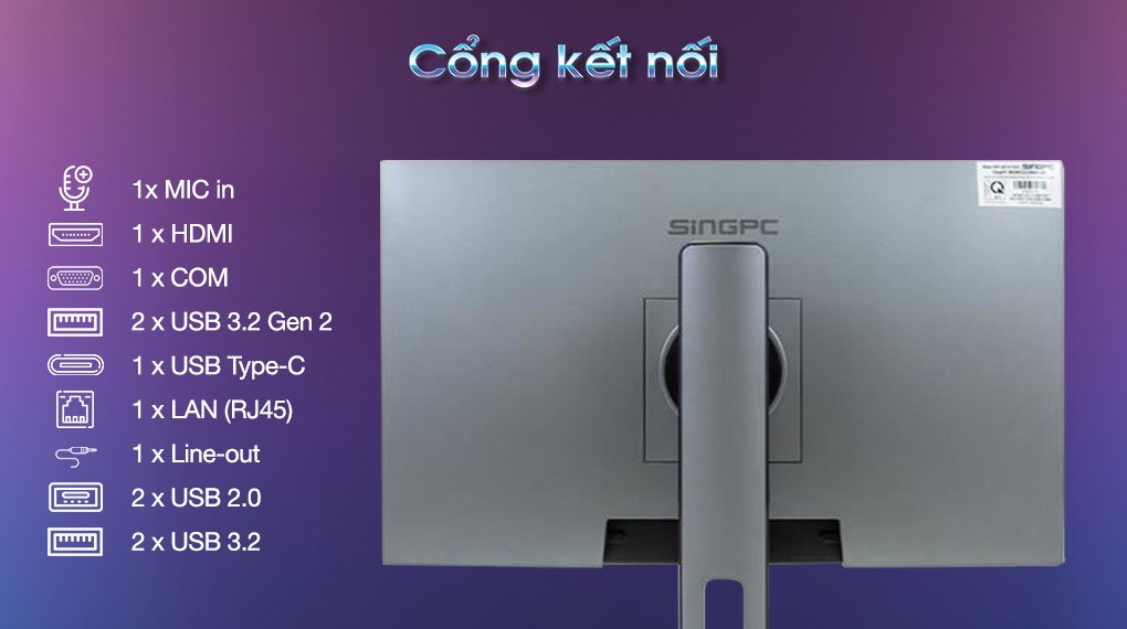 SingPC AIO M24Ei3128M5-W i3 12100/8GB/512GB/23.8"FullHD/Bàn phím/Chuột/Win11Pro