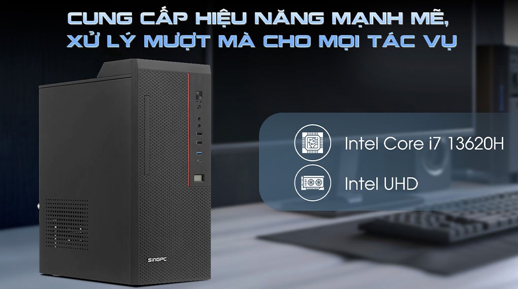 SingPC i713H695SF-W i7 13620H/16GB/512GB/Bàn phím/Chuột/Win11Pro