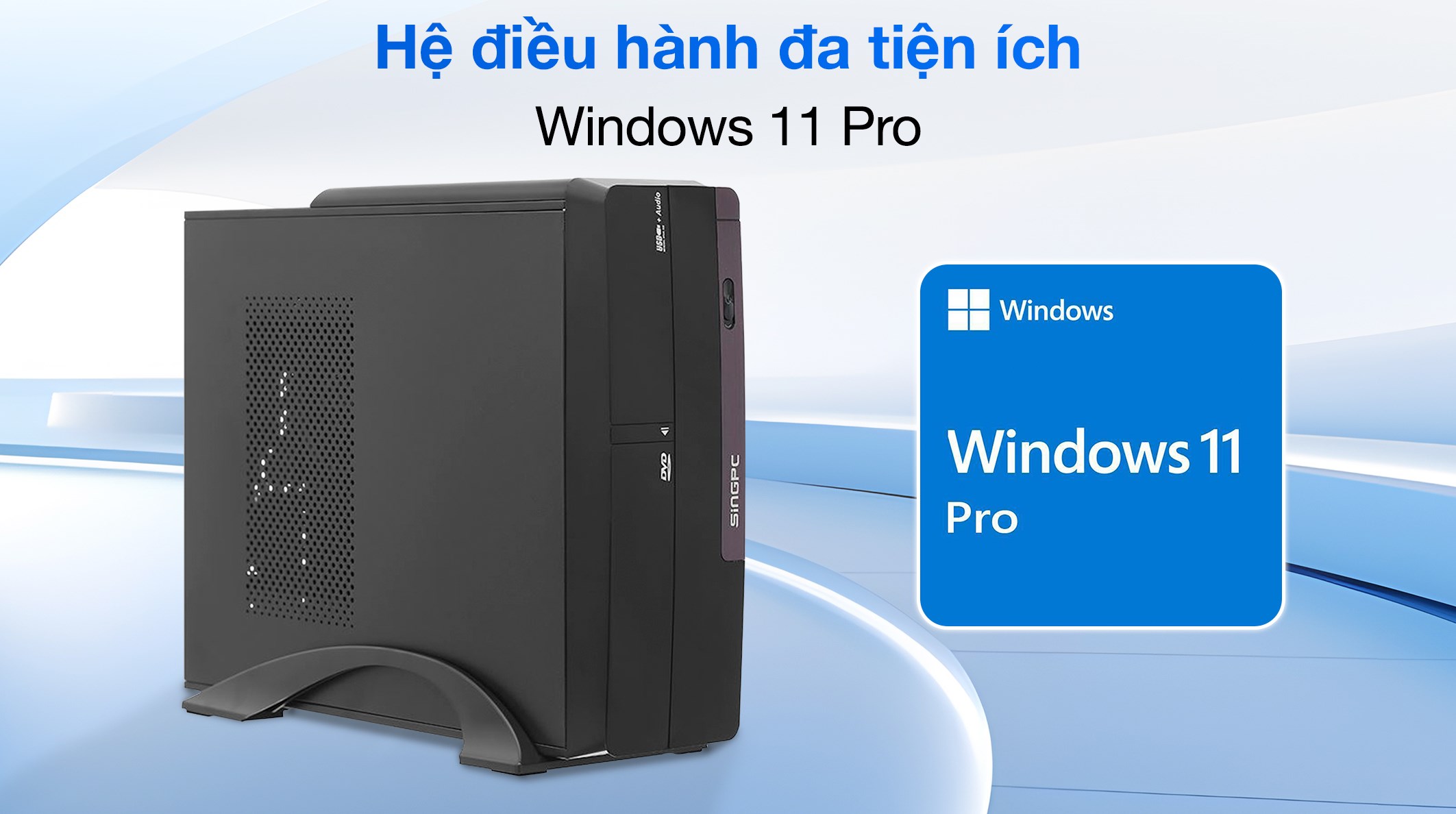 PC SingPC i313M682SF-W i3 13100/8GB/256GB/Bàn phím/Chuột/Win11 Pro - 4