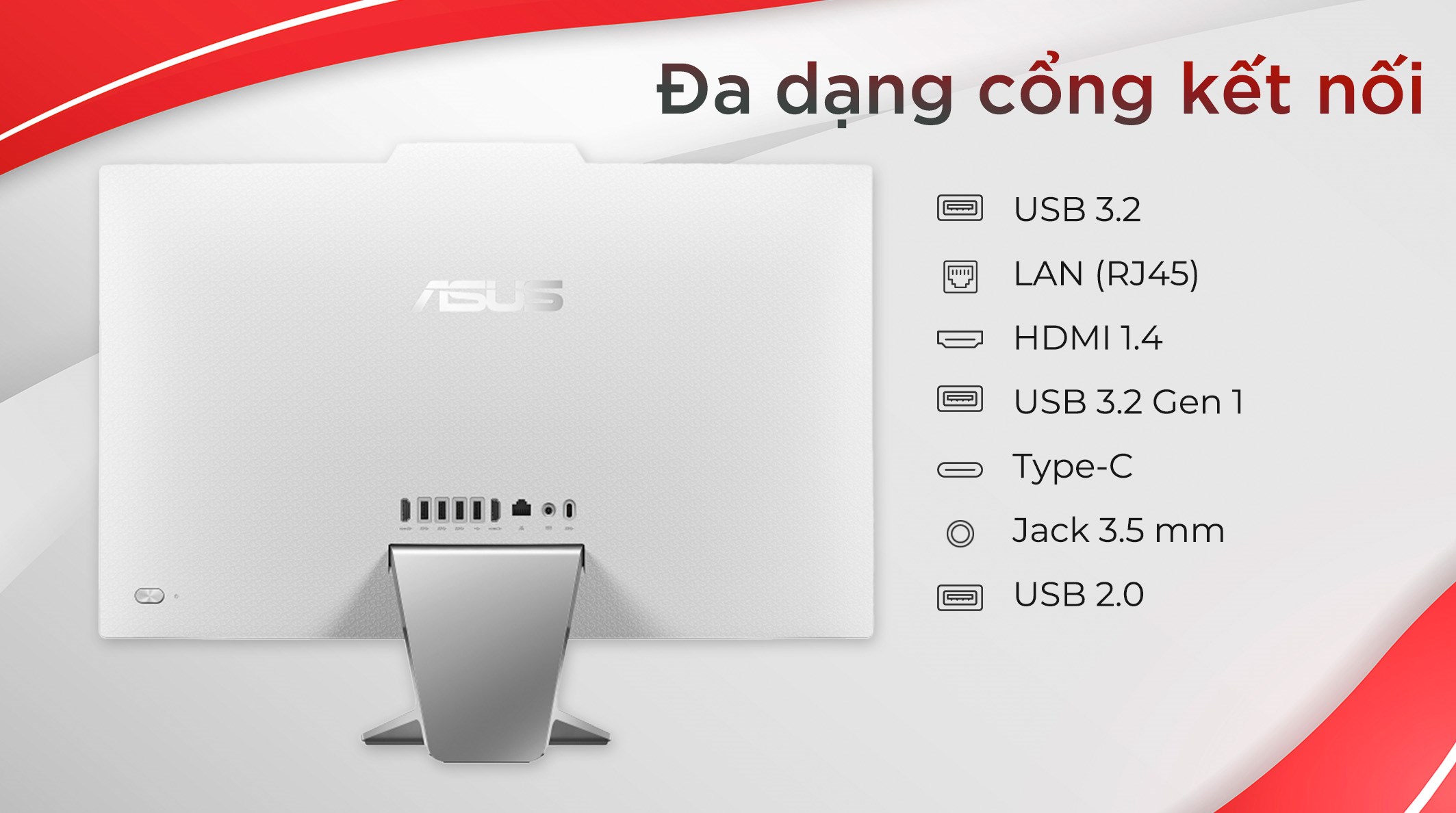 ASUS AIO A3202WBAK i5 1235U/8GB/512GB/21.45"FullHD/Bàn phím/Chuột/Win11 (WPB019W)