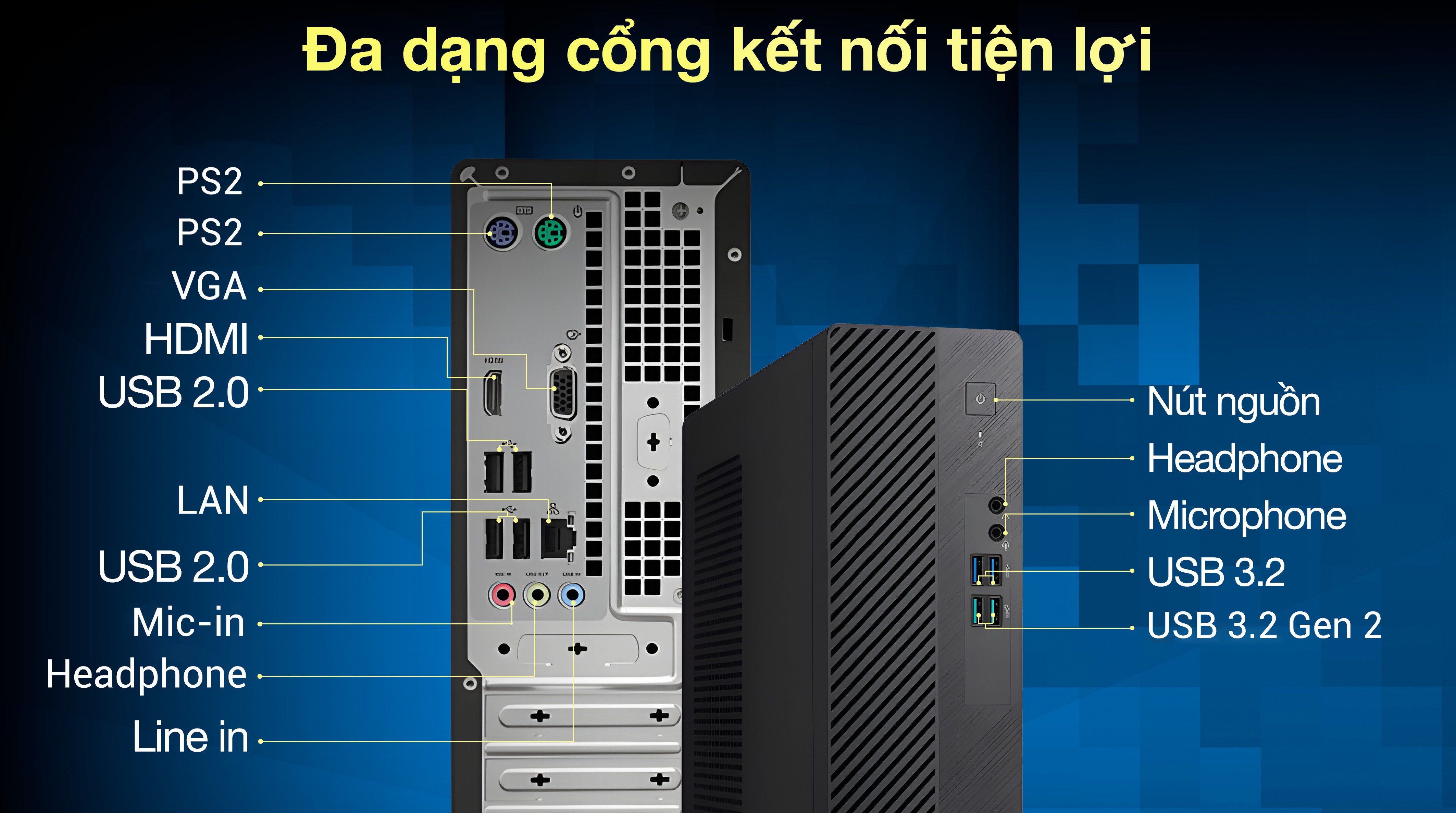 ASUS S500SE i5 13500/16GB/512GB/Bàn phím/Chuột/Win11 (S500SE-513500015W)