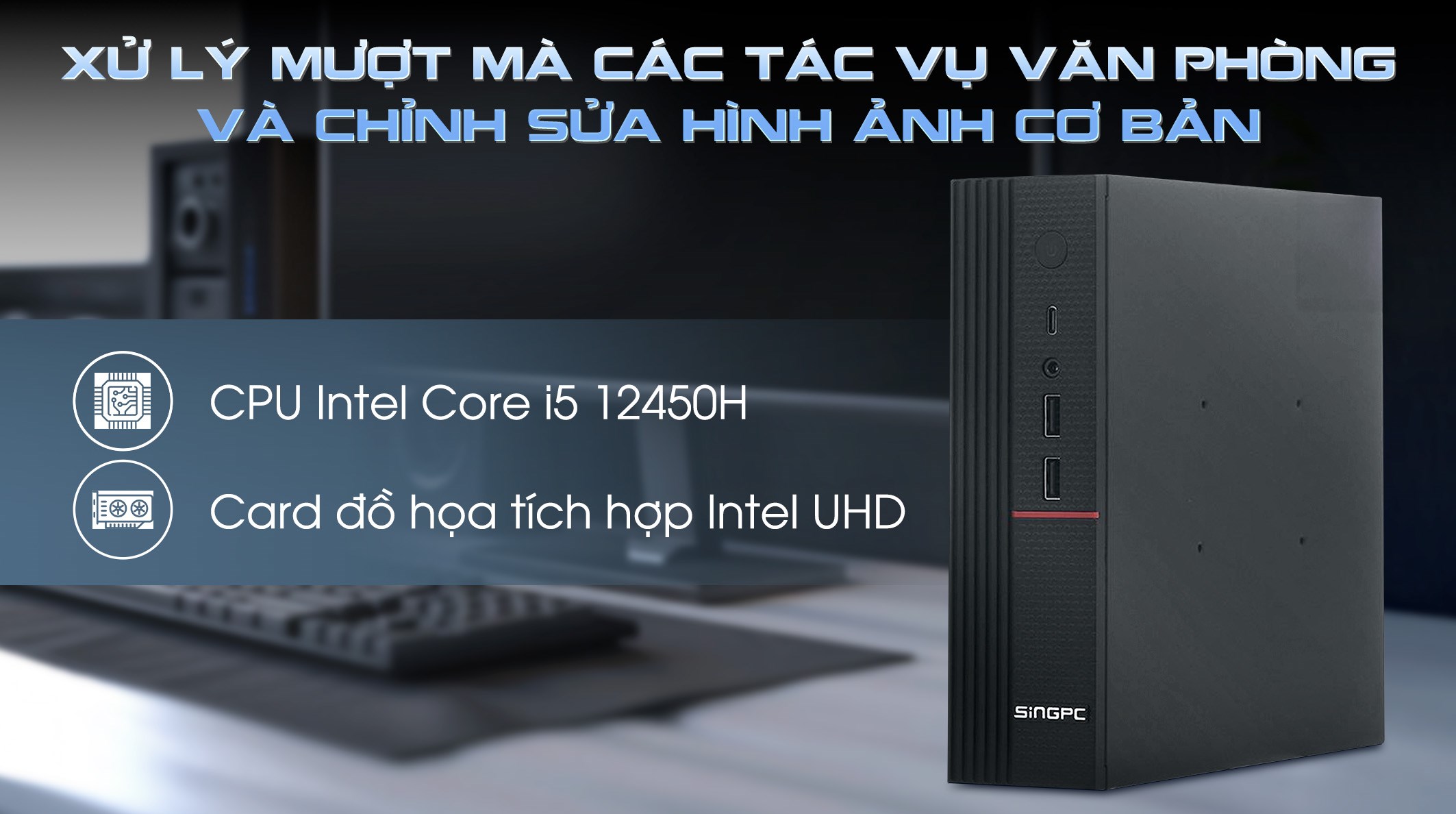 MiniPC SingPC i12450H682-W i5 12450H/8GB/256GB/Win11Pro