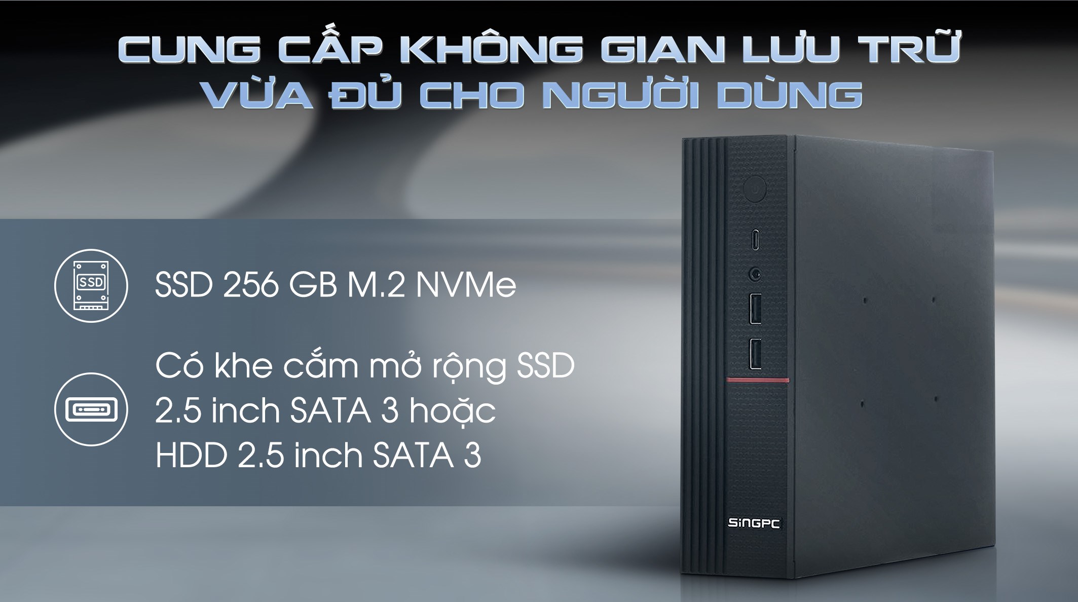 MiniPC SingPC i12450H682-W i5 12450H/8GB/256GB/Win11Pro