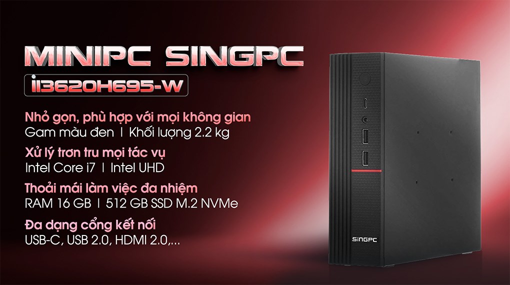 MiniPC SingPC i13620H695-W i7 13620H/16GB/512GB/Win11Pro