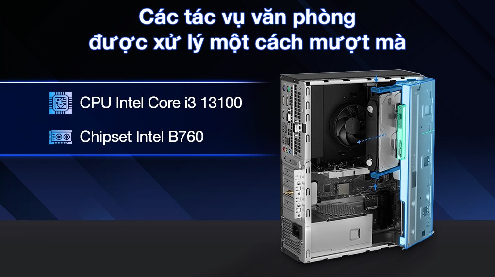 ASUS S500SE i3 13100/8GB/512GB/Bàn phím/Chuột/Win11 (S500SE-313100070W)