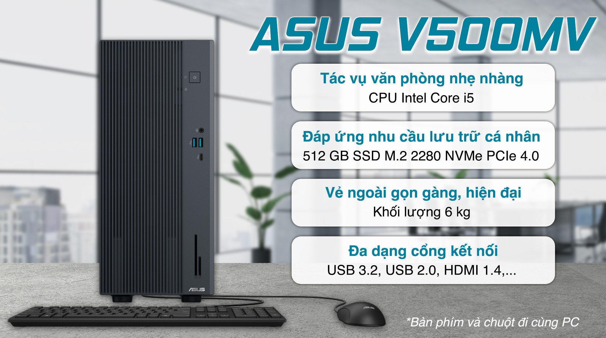 ASUS V500MV i5 13420H/8GB/512GB/Bàn Phím/Chuột/Win11 (V500MV-13420H137W)