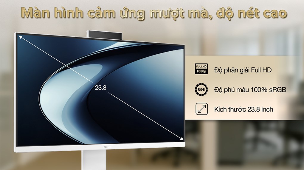 ASUS AIO V440VAT i5 13420H/16GB/512GB/23.8"Full HD/Bàn phím/Chuột/Win11 (WPD010W)