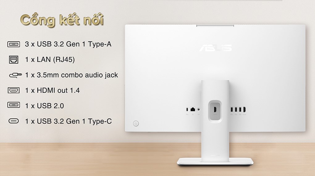 ASUS AIO V440VAT i5 13420H/16GB/512GB/23.8"Full HD/Bàn phím/Chuột/Win11 (WPD010W)