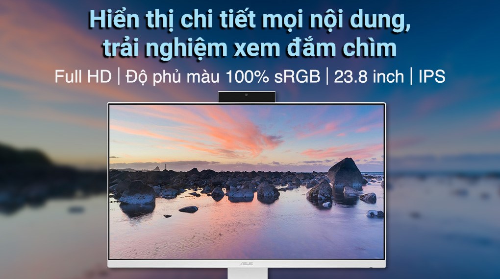 ASUS AIO V440VAK i5 13420H/16GB/512GB/23.8"FullHD/Bàn phím/Chuột/Win11 (WPC065W)