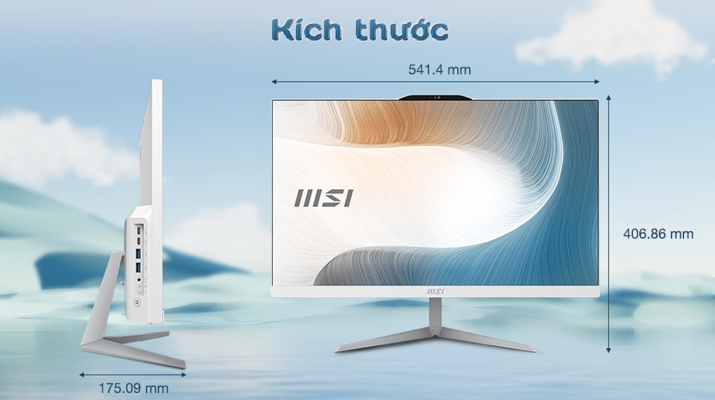 MSI AIO Modern AM242 12M i5 1235U/8GB/512GB/23.8" Full HD/Bàn phím/Chuột/Win11