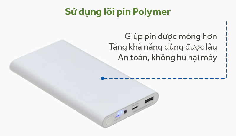 Pin sạc dự phòng Polymer 10.000 mAh eSaver PJ JP106 - Sử dụng lõi pin Polymer