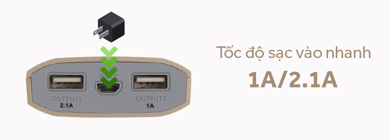 Pin sạc dự phòng 7.500 mAh eSaver LA Y323S - Các chi tiết trên pin sạc Pin sạc dự phòng 7.500 mAh eSaver LA Y323S - Các chi tiết trên pin sạc