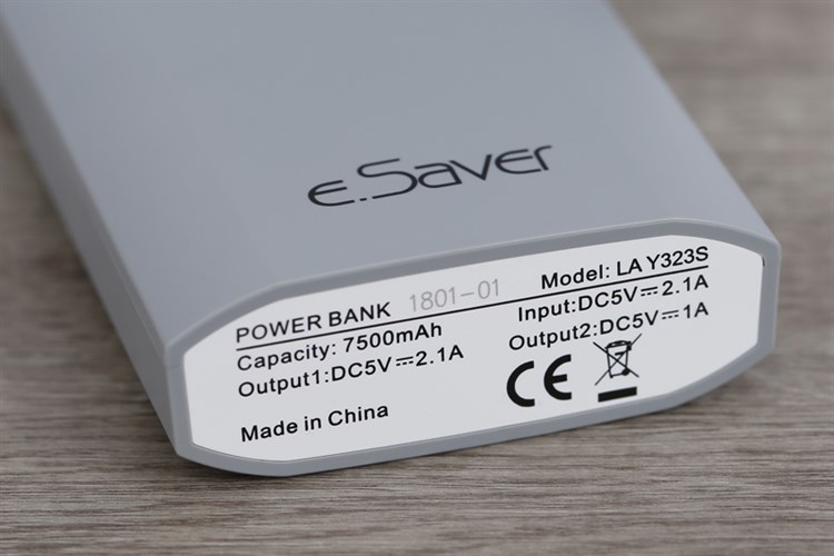 Pin sạc dự phòng 7.500 mAh eSaver LA Y323S
