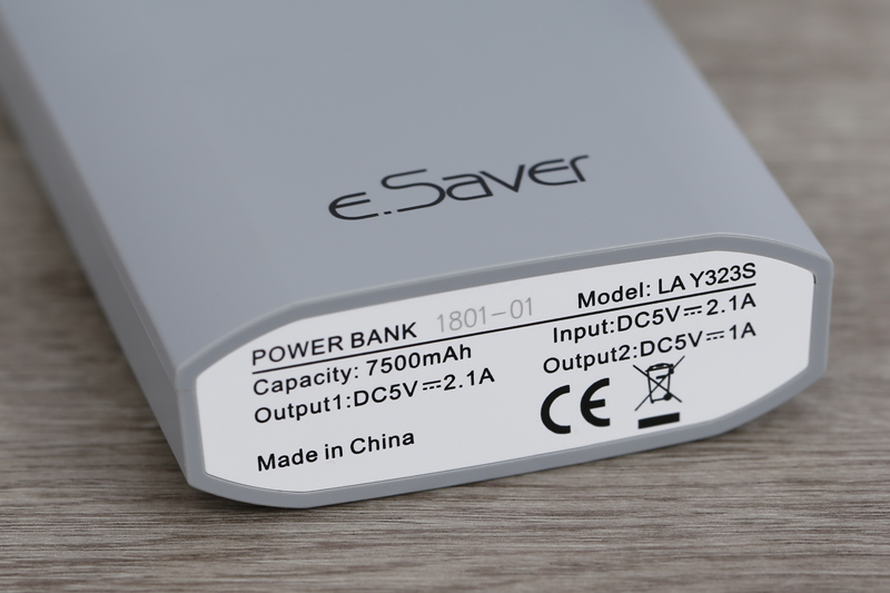 Pin sạc dự phòng 7.500 mAh eSaver LA Y323S Màu Xám