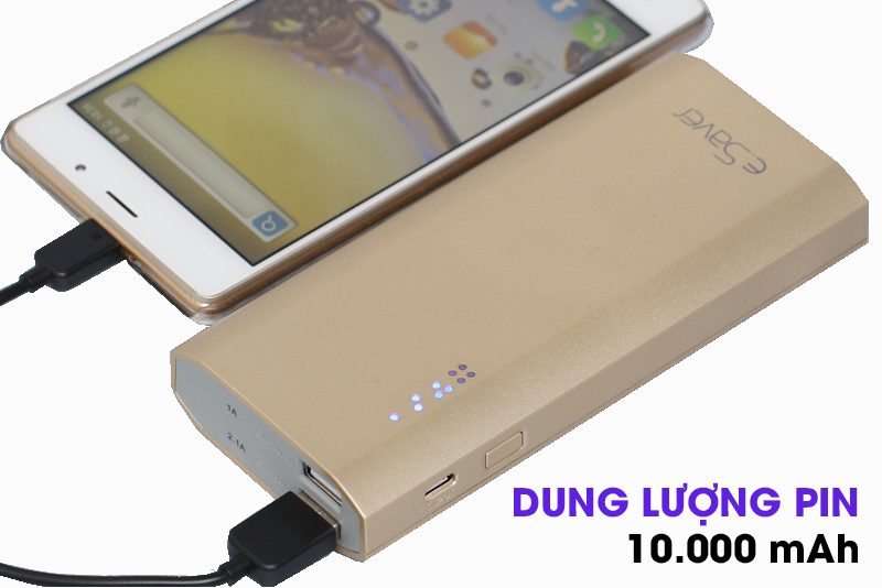 Pin sạc dự phòng 10000mAh eSaver LA Y325S Pin Sạc Dự Phòng 10000Mah Esaver La Y325S