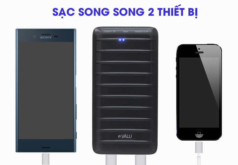 Pin sạc dự phòng Polymer 10000mAh eValu PA L10S Pin sạc dự phòng Polymer 10000mAh eValu PA L10S