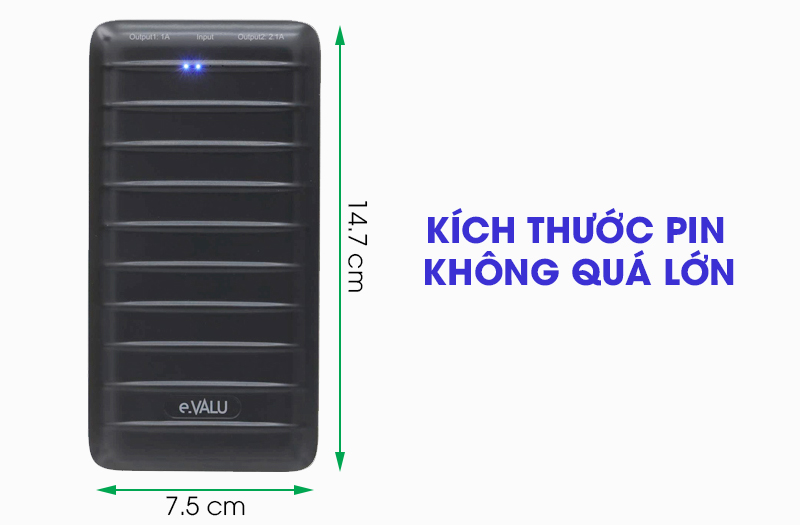 Pin sạc dự phòng Polymer 10000mAh eValu PA L10S Pin sạc dự phòng Polymer 10000mAh eValu PA L10S