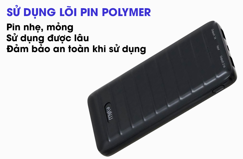 Pin sạc dự phòng Polymer 10000mAh eValu PA L10S Pin sạc dự phòng Polymer 10000mAh eValu PA L10S